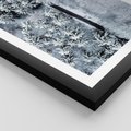 Plakat w ramie 40x50 - Ujęcie Zimowej Szosy - zima, śnieg - rama czarna