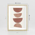 Plakat w ramie 30x40 - Abstrakcyjne Widzenia - abstrakcyjne geometryczne kształty, odcienie brązu i beżu - rama drewno