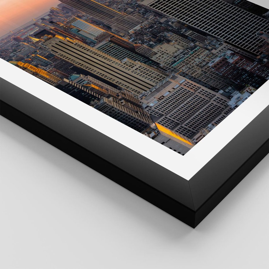 Plakat w ramie 40x50 - Nowojorskie Wieżowce - Nowy York, wieżowce - rama czarna