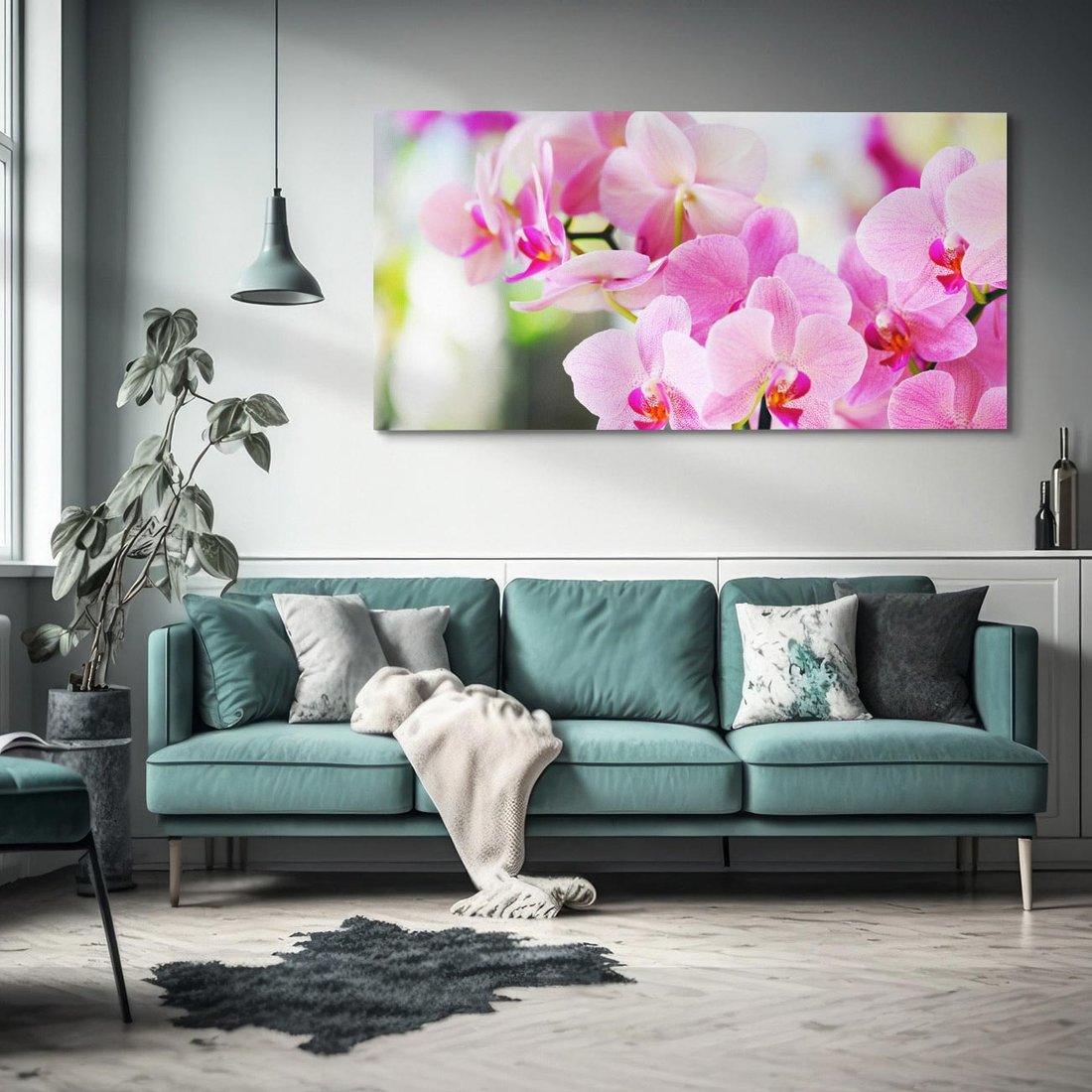 Obraz na płótnie 140x70 - Elegancja orchidei - orchidea, kwiaty