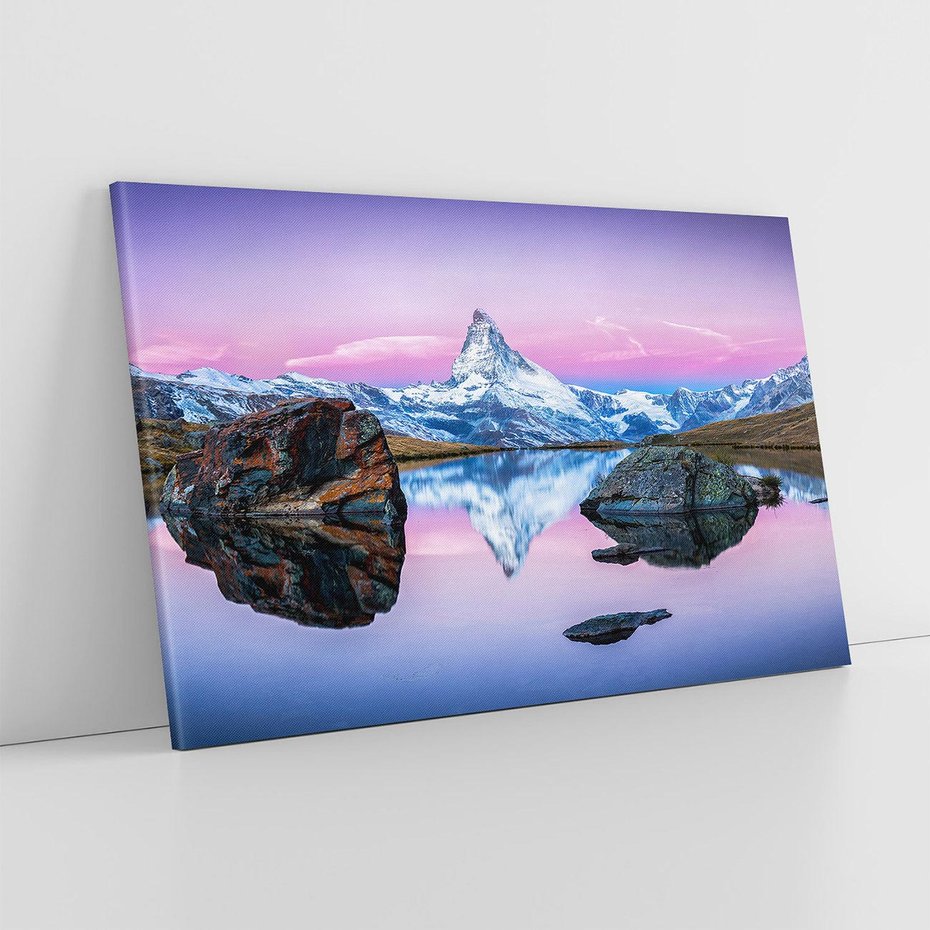 Obraz na płótnie 70x50 - Wielkość górskiego krajobrazu - lodowiec, góry