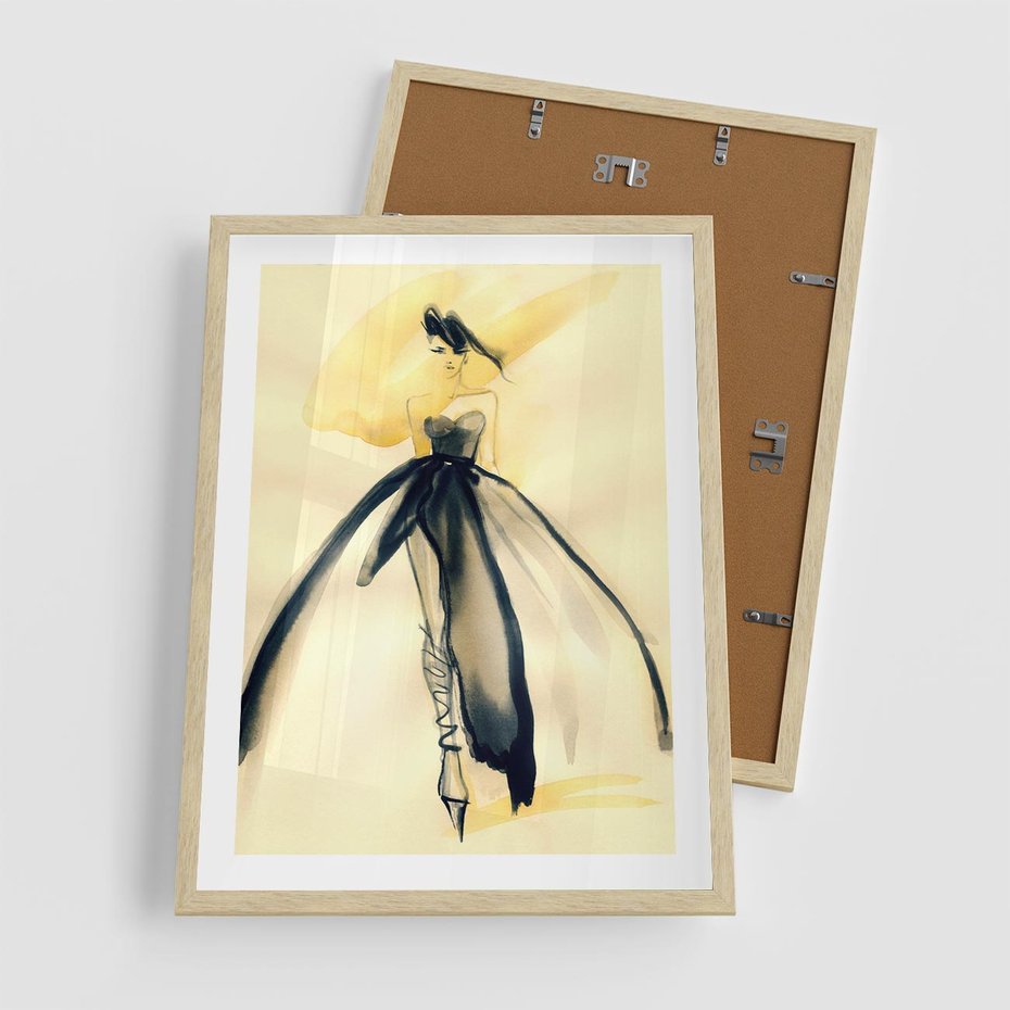 Plakat w ramie 50x70 - Ekspresja Wyrazu - abstrakcja, kobieta - rama drewno