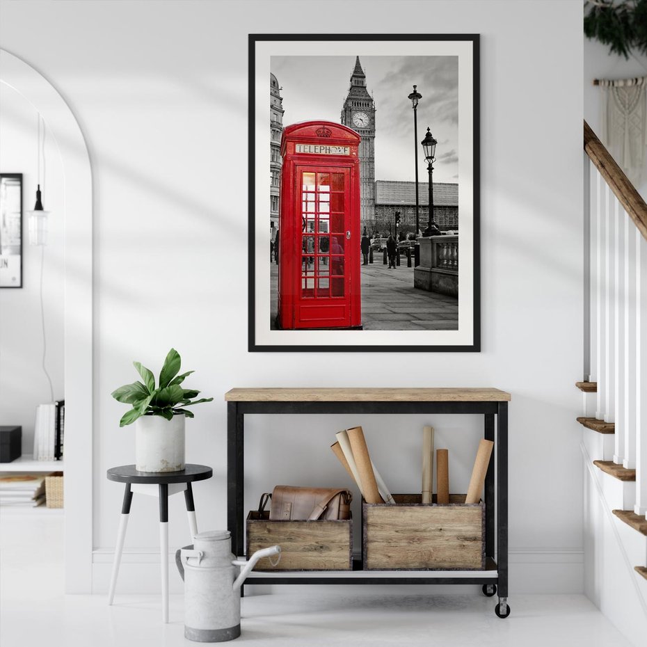 Plakat bez ramy 50x70 - Budka w Londynie - Londyn, budka