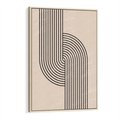 Obraz w ramie 50x70 - Puls Abstrakcji - abstrakcyjne linie, geometria - rama drewno