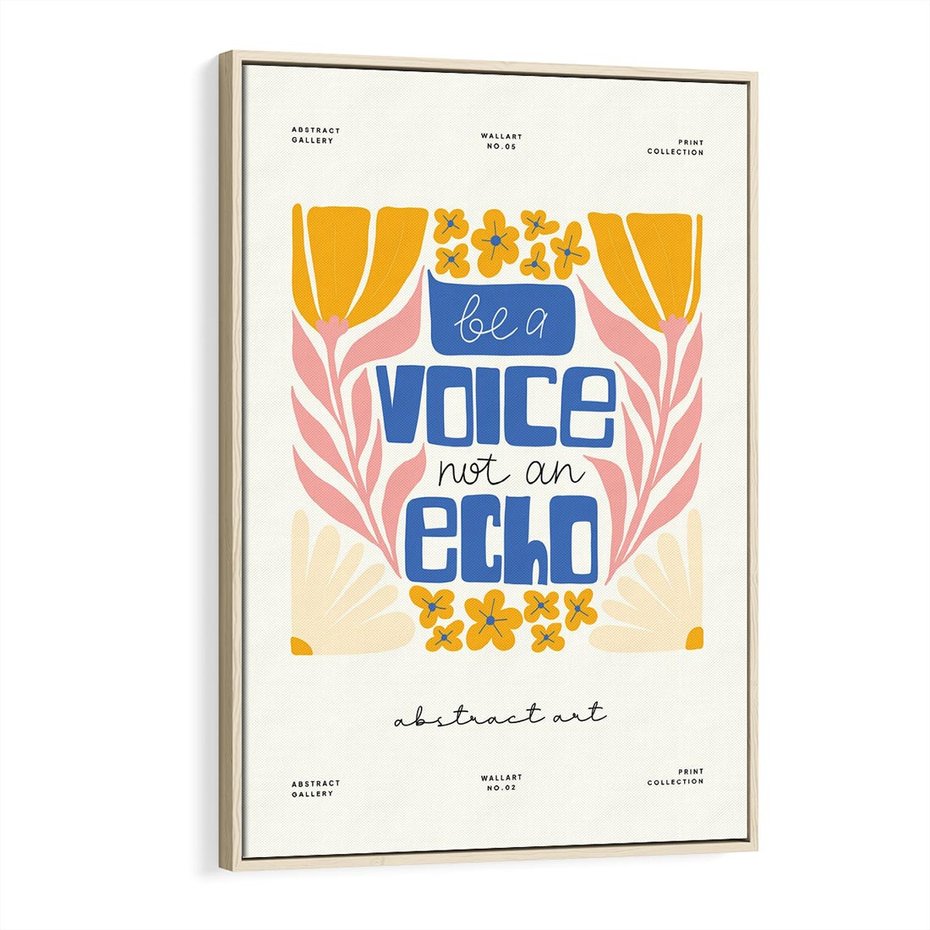 Obraz w ramie 80x120 - Złote Impulsy - typografia, kwiaty - rama drewno
