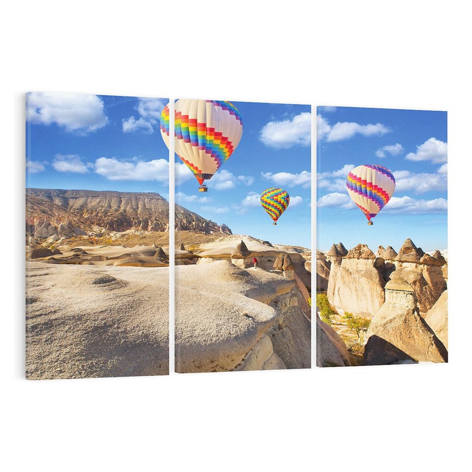 Obraz na płótnie 120x80 - Kolorowe Balony nad Turcją - balony, turcja