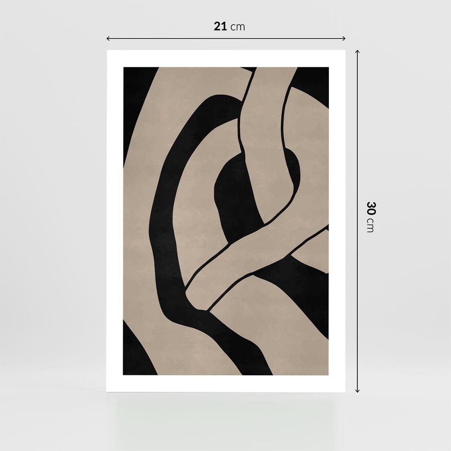 Plakat bez ramy 21x30 - Obce Wariacje - abstrakcyjne linie, mroczny plakat