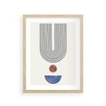 Plakat w ramie 30x40 - Rozplątane Wibracje - nowoczesny plakat, styl midcentury - rama drewno
