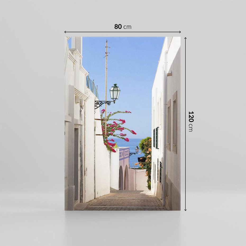 Obraz na płótnie 80x120 - Podróże w Czasie: Perspektywiczna Uliczka - uliczka, perspektywa