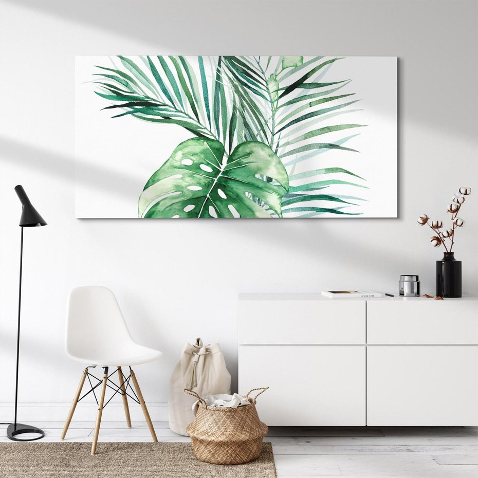 Obraz na płótnie 120x60 - Przyjemność Złotej Natury - złote, liście