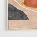 Obraz w ramie 50x50 - Miedziana Ekspresja - abstrakcyjne kształty, plamy - rama drewno