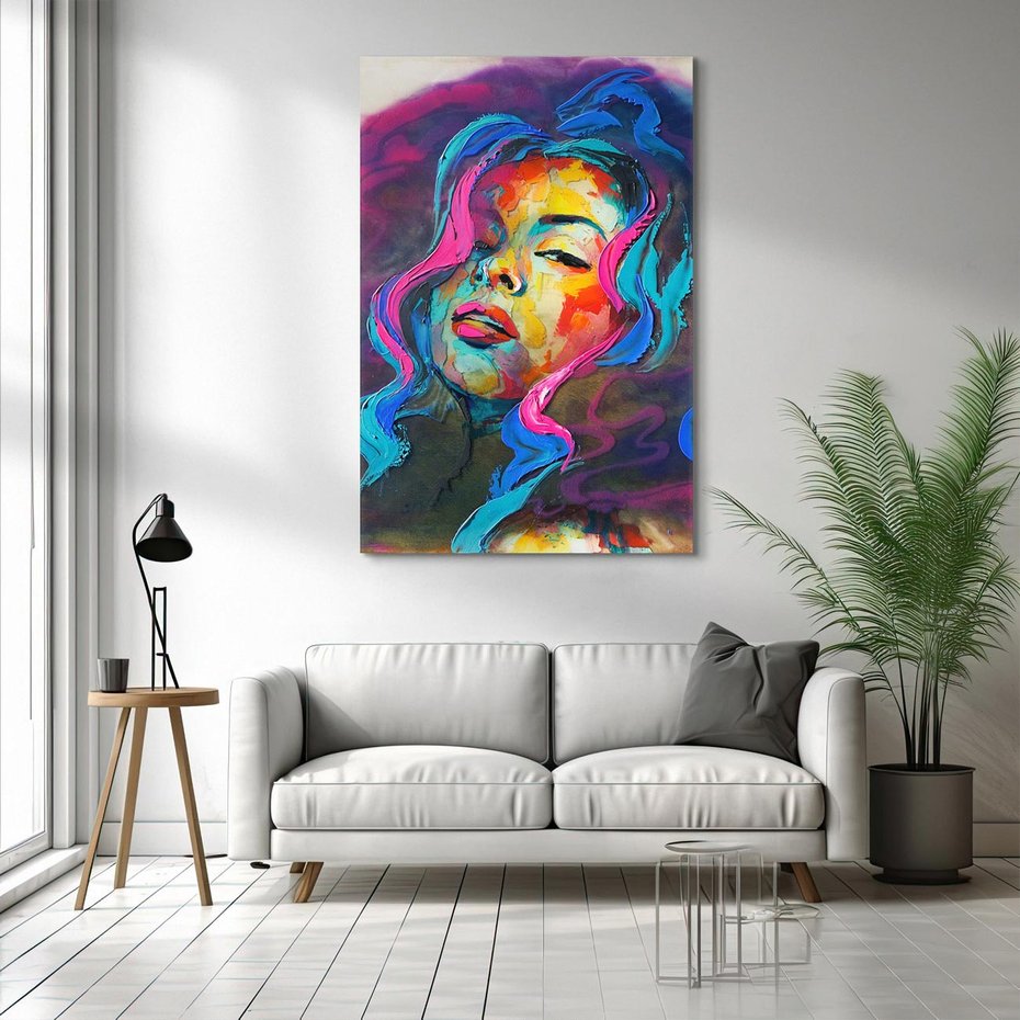 Obraz na płótnie 70x100 - Bujna Ekspresja - grafika komputerowa, przypomina obraz olejny