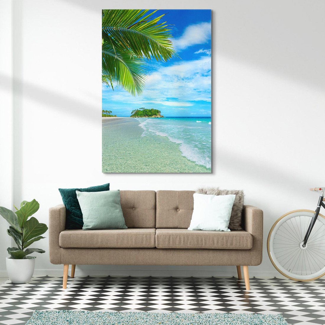 Obraz na płótnie 80x120 - Ucieczka do Raju - wyspa tropikalna, plaża