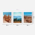 Zestaw obrazy w ramie 30x40 galeria - Kanion, pustynia, widok, pejzaż - rama biała