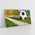 Obraz na płótnie 120x60 - Pasja na Boisku: Piłka Nożna - boisko, piłka