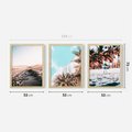 Zestaw obrazy w ramie 50x70 galeria - Plaża, morze, wakacje, podróż - rama drewno