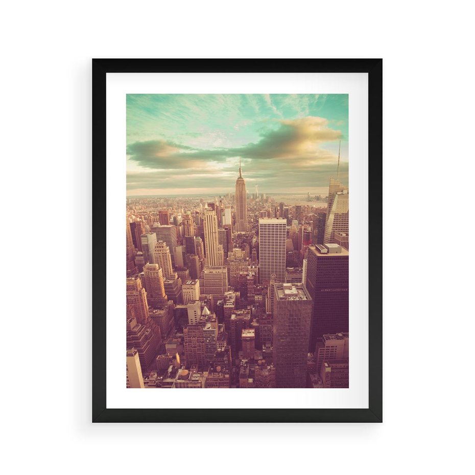Plakat w ramie 40x50 - Nowy Jork w oczach - Nowy Jork - rama czarna