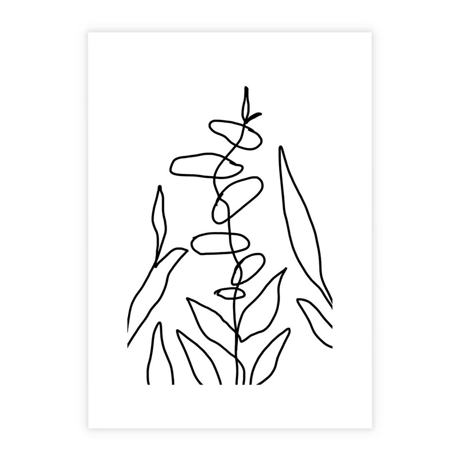 Plakat bez ramy 21x30 - Konturem Naznaczone - mroczna sztuka, minimalizm
