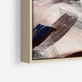 Obraz w ramie 50x50 - Eksploracja Dramaturgii - abstrakcyjny chaos, chatyczne maźnięcia pędzla - rama drewno