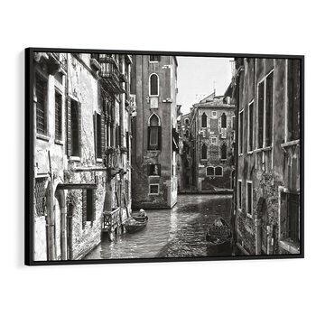Obraz w ramie 100x70 - Zabłądzić w Wenecji - wenecja, kanały - rama czarna
