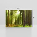 Obraz na płótnie 100x70 - Spokój wśród drzew: las w odcieniach zieleni - las, drzewa