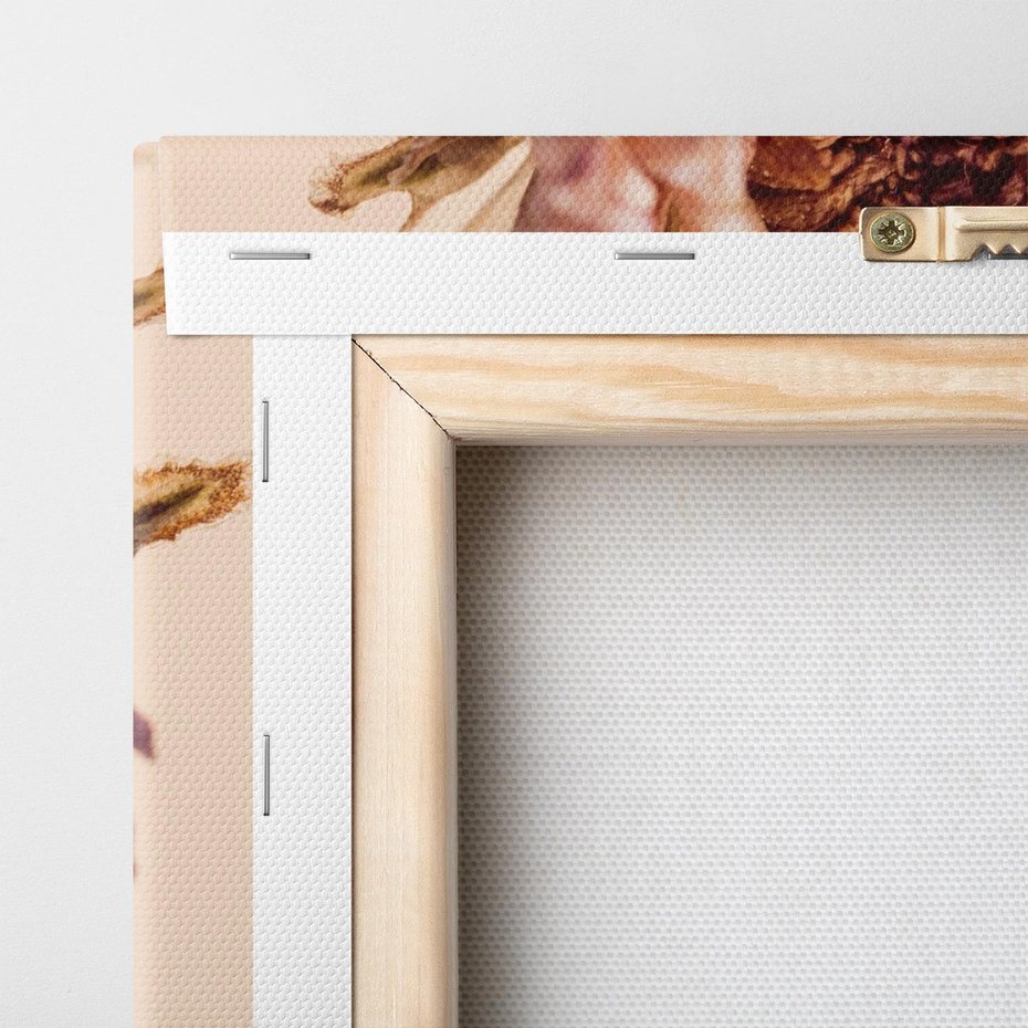 Obraz na płótnie 50x70 - Delikatne piękno - suche, kwiaty