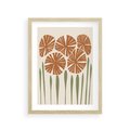 Plakat w ramie 30x40 - Akwarelowe Echa Przyrody - kwiaty, nowoczesny plakat - rama drewno