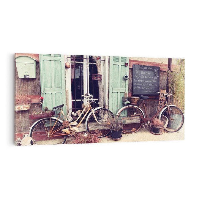 Obraz na płótnie 100x50 - Romantyczny rowerowy spacer po Prowansji - Prowansja, rower