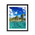 Plakat w ramie 40x50 - Rajskie wakacje na plaży - plaża, wakacje - rama czarna