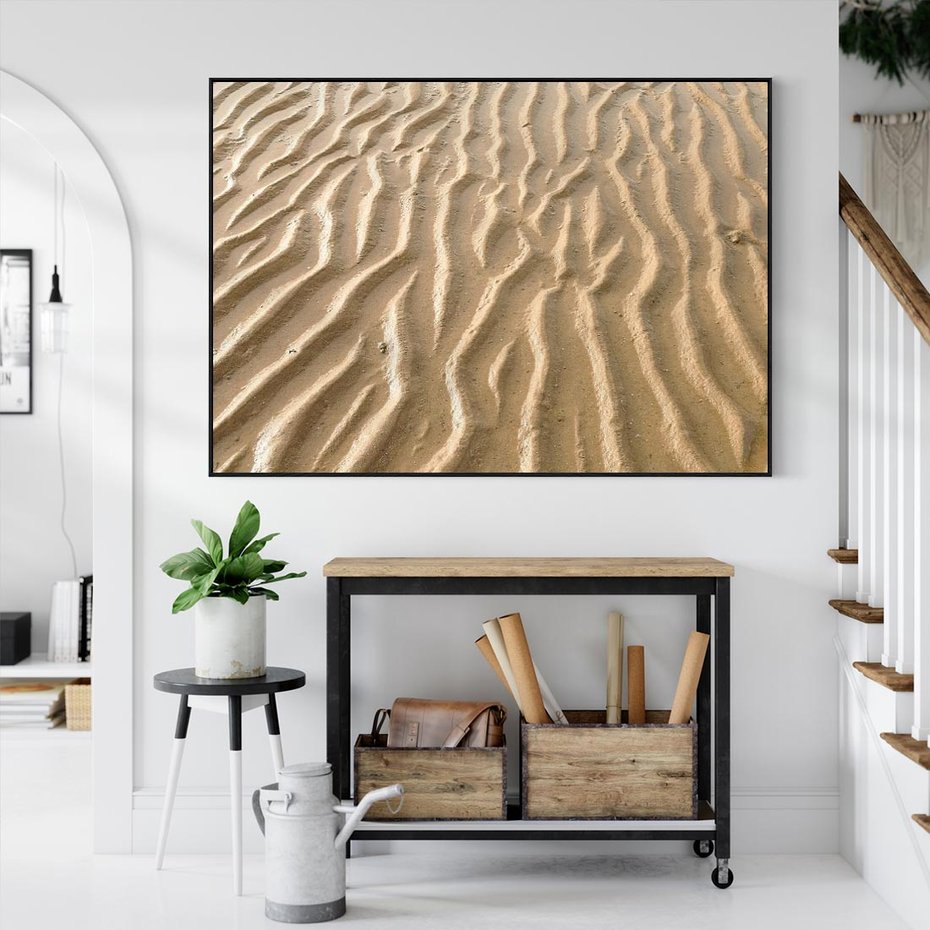 Obraz w ramie 70x50 - Piasek i Nieskończoność - pustynia, piasek - rama czarna