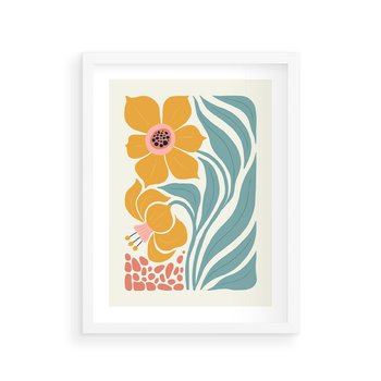 Plakat w ramie 40x50 - Pastelowa Piękność - nowoczesna sztuka, plakat - rama biała