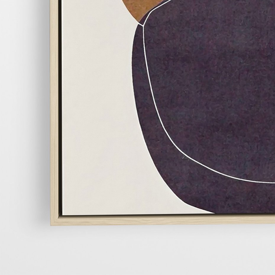 Obraz w ramie 50x70 - Rozkwitające Przenikające Formy - abstrakcyjny obraz, geometryczne formy - rama drewno