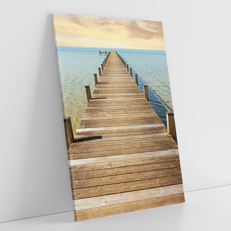 Obraz na płótnie 80x120 - Pomost ku morzu - pomost, morze
