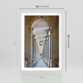 Plakat w ramie 50x70 - Kolumny Czasu - architektura, kolumny - rama biała