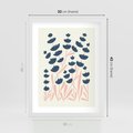 Plakat w ramie 30x40 - Migotliwe Kształty - kwiaty, rośliny - rama biała