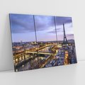 Obraz na płótnie 120x80 - Panorama Miasta Świateł - Paryż, panorama