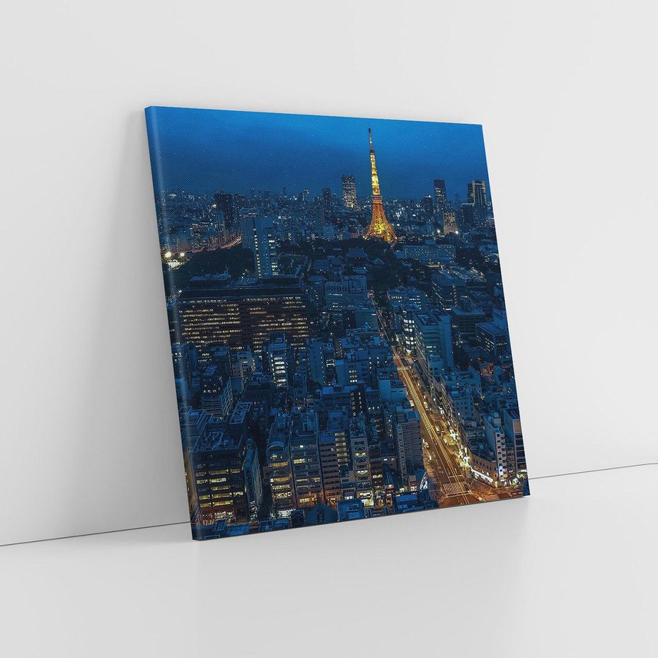 Obraz na płótnie 40x40 - Nocne impresje Paryża we Francji - Francja, Paryż