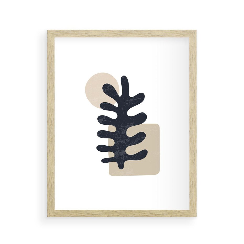 Plakat w ramie 40x50 - Opowieść Przenikających Energii - inspiracja mattise, abstrakcja - rama drewno