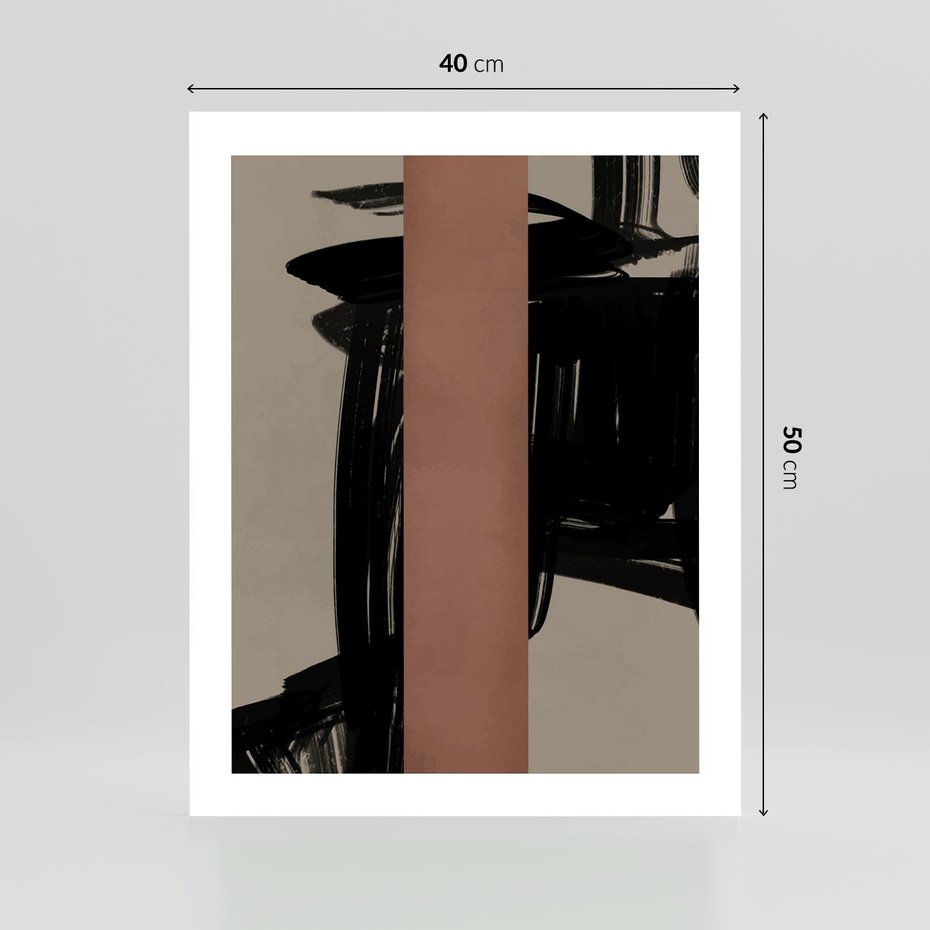 Plakat bez ramy 40x50 - Niezwykłe Przeobrażenia - abstrakcja, czarne splatane linie