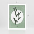 Plakat bez ramy 21x30 - Kształty Zielonego Ukojenia - zielony plakat, roślinne motywy