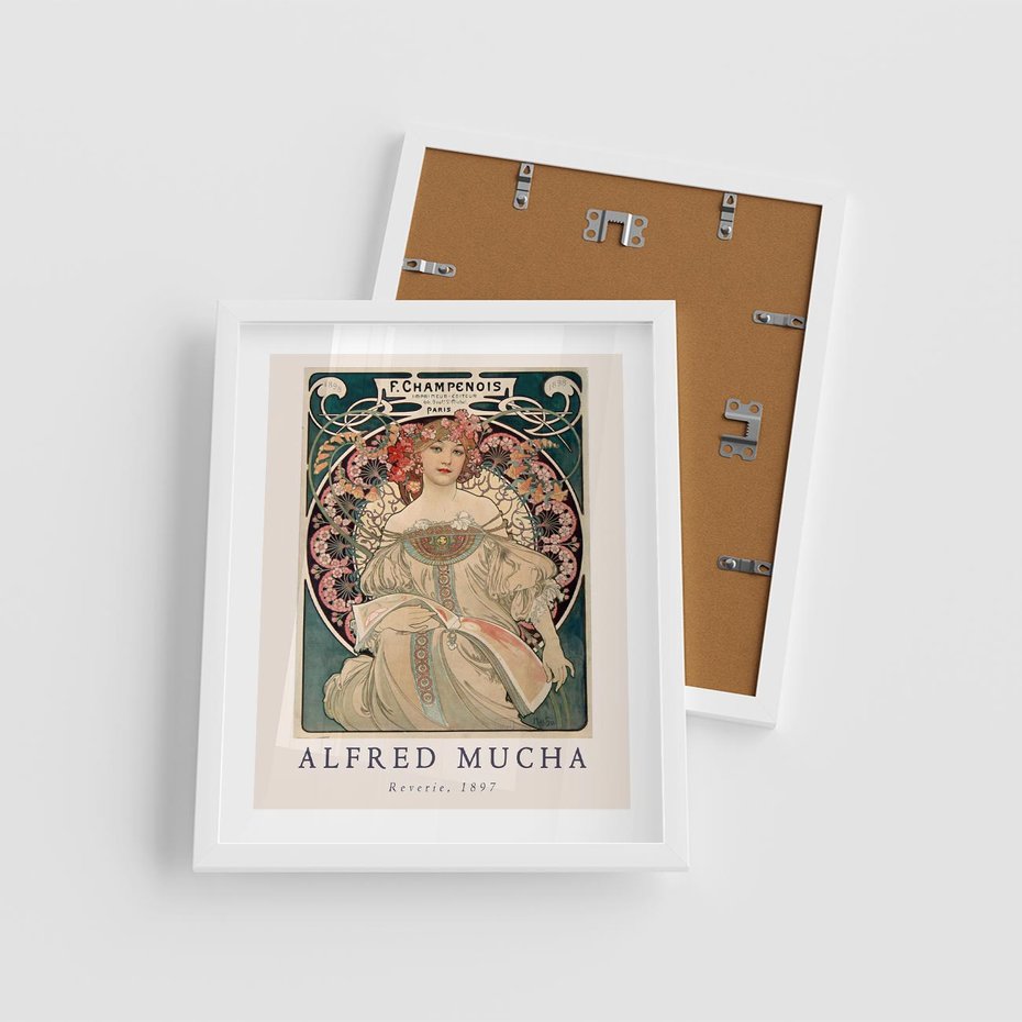 Plakat w ramie 40x50 - Piękno Art Nouveau - plakat, obraz - rama biała