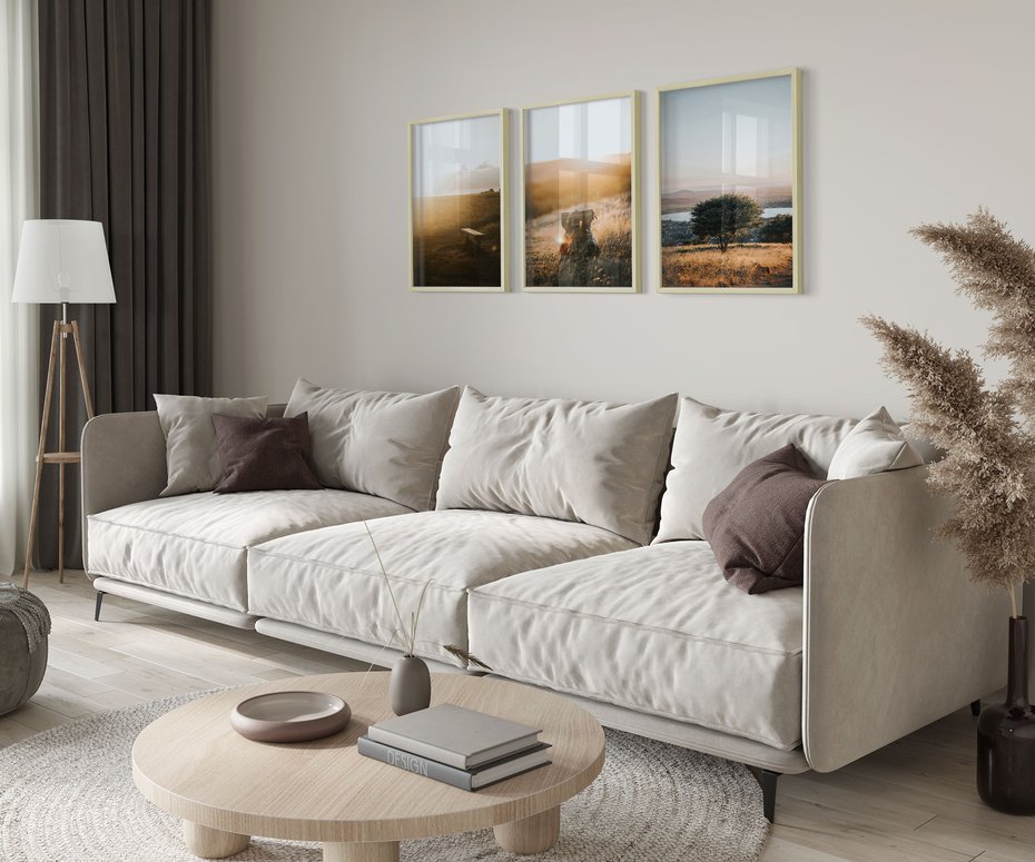 Zestaw obrazy w ramie 30x40 galeria - Plecak, podróż - rama drewno