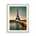 Plakat w ramie 50x70 - Paryski Szczyt - Paryż, wieża - rama drewno