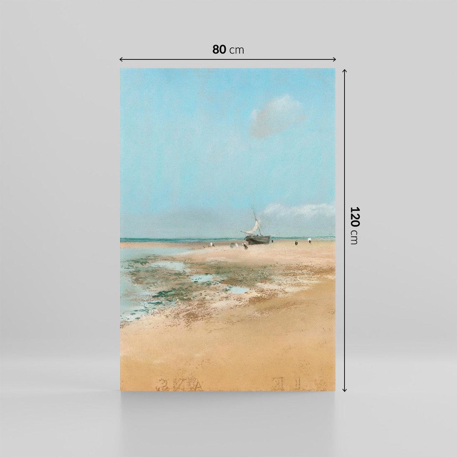 Obraz na płótnie 80x120 - Beach at Low Tide (Mouth of the River) (1869), Edgar Degas - Reprodukcja - reprodukcja, obraz na płótnie