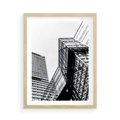 Plakat w ramie 50x70 - Fotografia Wieżowców - architektura, budynki - rama drewno