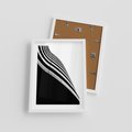 Plakat w ramie 30x40 - Architektoniczna Fala - architektura, falowany budynek - rama biała