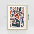 Plakat w ramie 30x40 - Modernistyczna Transcendencja - geometryczne kształty, mozaika - rama drewno