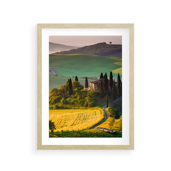 Plakat w ramie 50x70 - Pejzaż w perspektywie - pejzaż, perspektywa - rama drewno