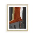 Plakat w ramie 40x50 - Abstrakcyjna impresja - abstrakcja, nowoczesny - rama drewno