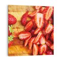 Obraz na płótnie 40x40 - Truskawki - Smak Lata w Owocowym Ogrodzie - truskawki, owoce